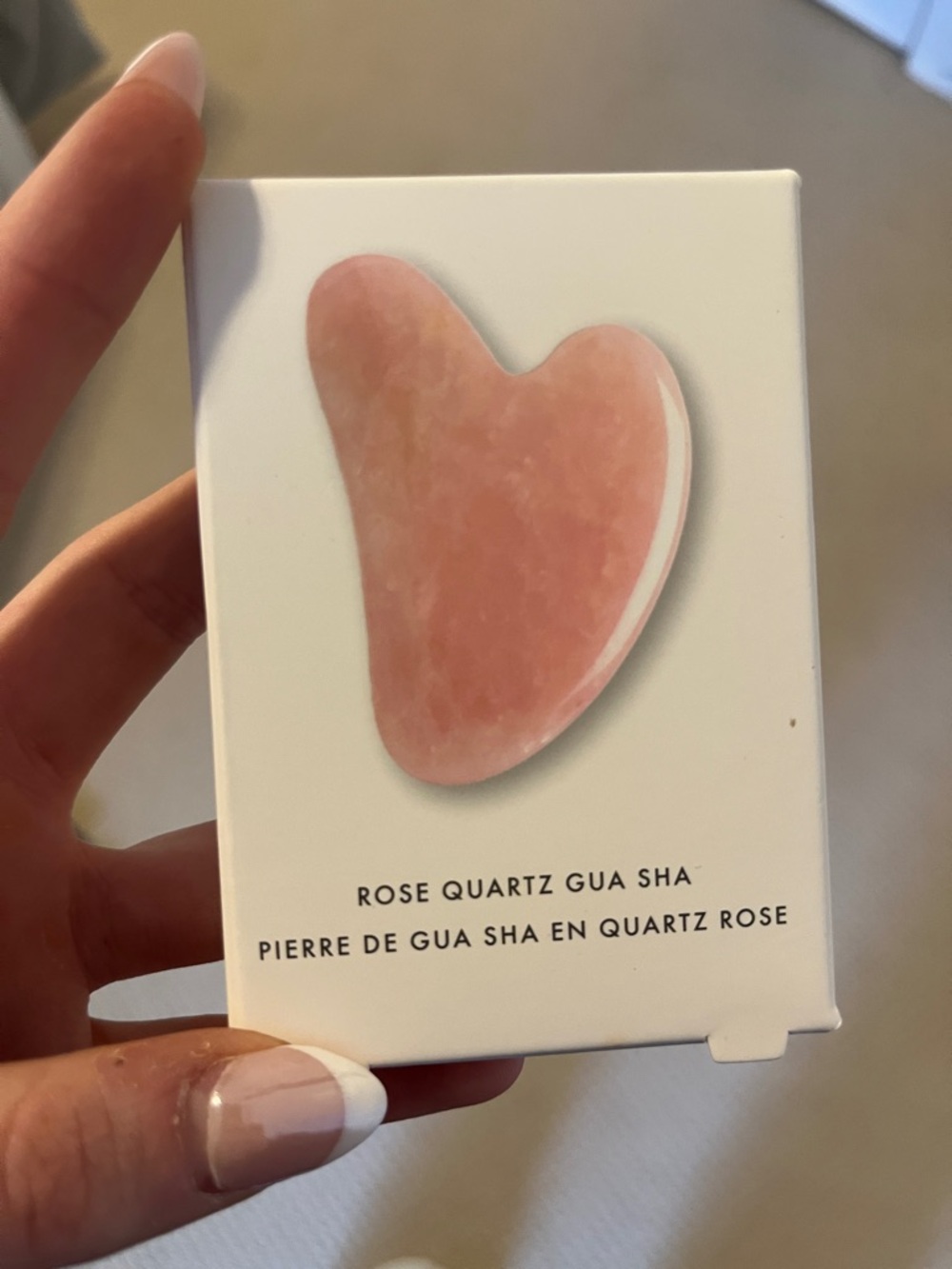 Rose Quartz Gua Sha - Pink Stone Facial Tool